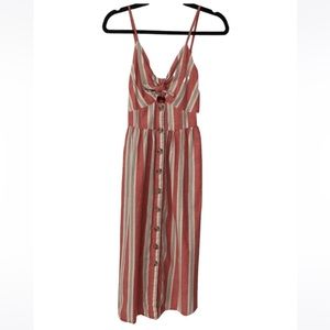 Japna Dress 100% Cotton Button Down, Striped Dress